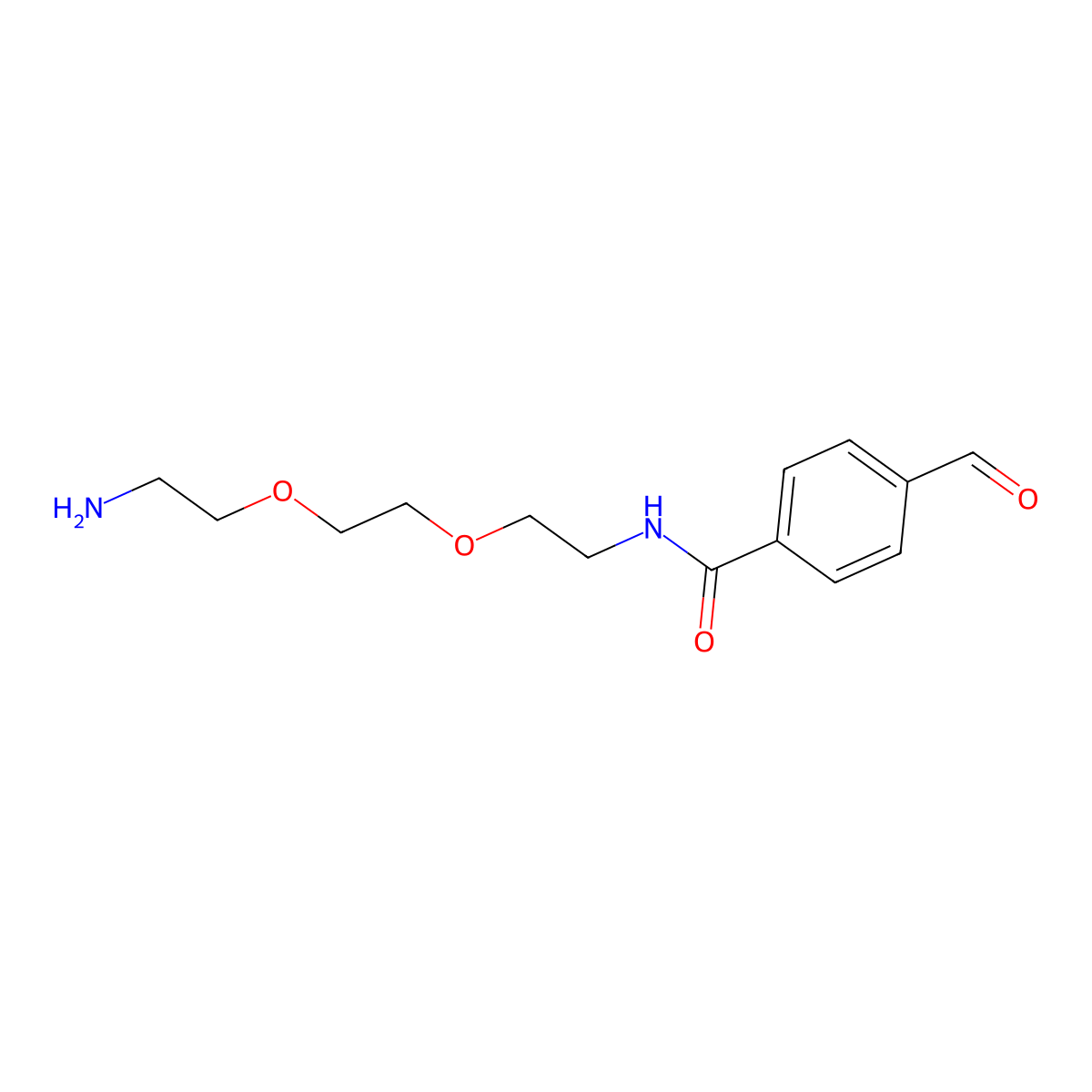 Ald-Ph-PEG2-amine TFA salt molecular structure, CAS 2055013-56-2