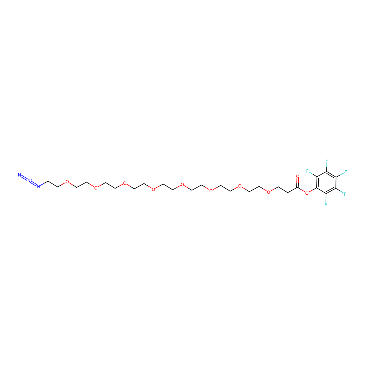 Azido-PEG8-PFP ester molecular structure, CAS 2055014-62-3