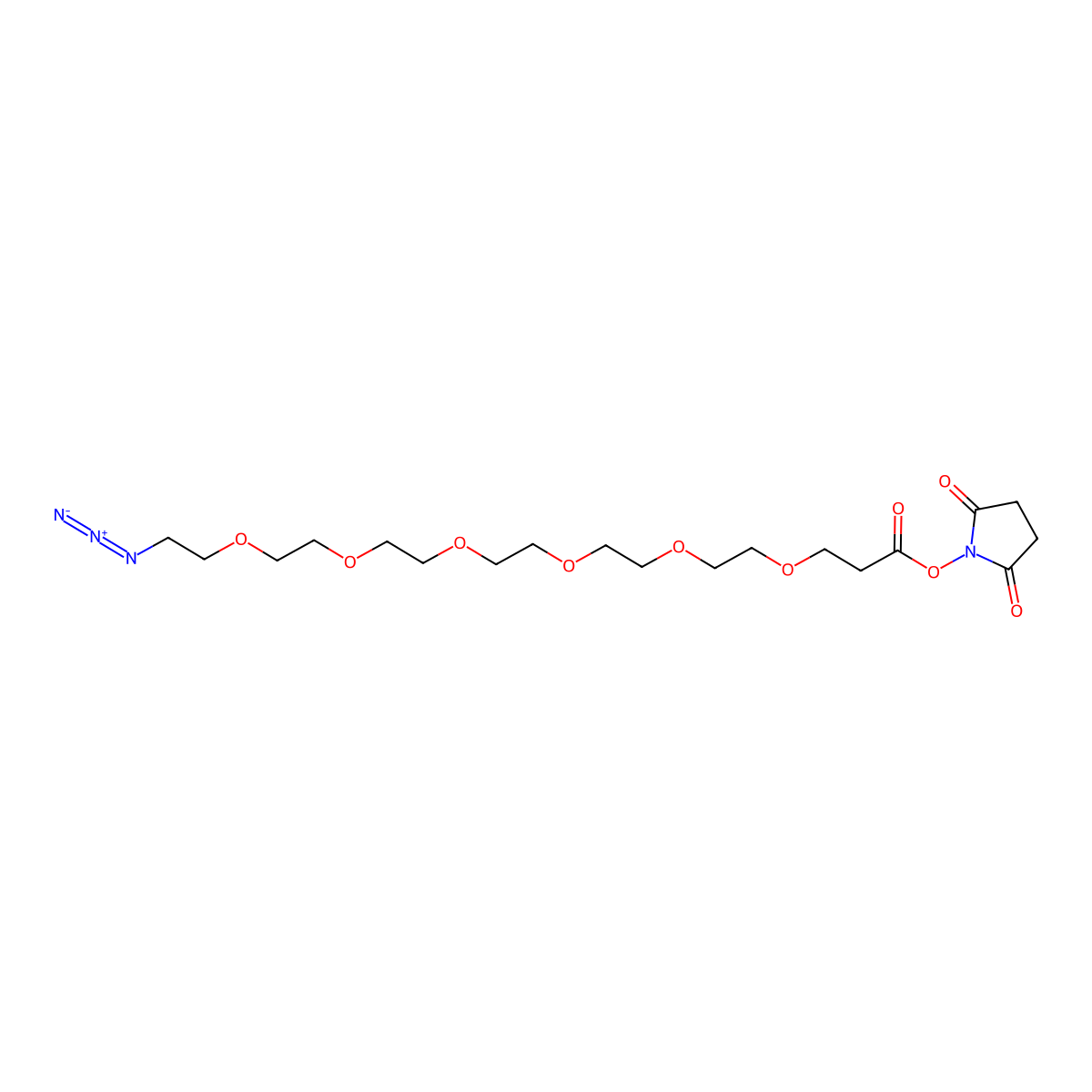 Azido-PEG6-NHS ester molecular structure, CAS 2055014-64-5