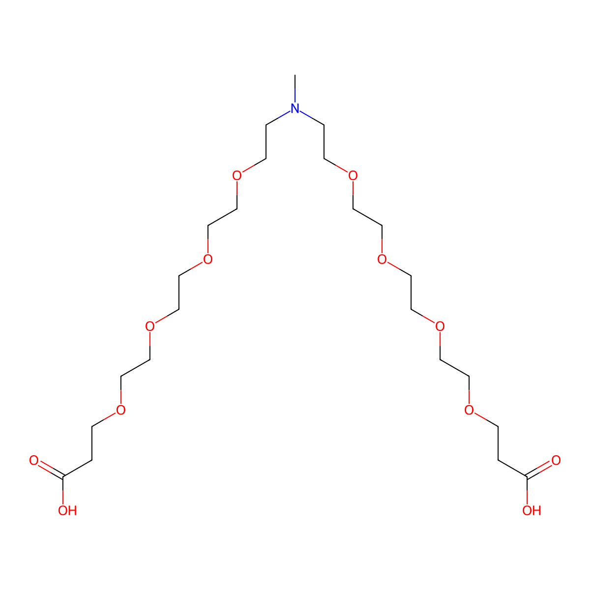 N-Me-N-bis(PEG4-acid) molecular structure, CAS 2055014-77-0