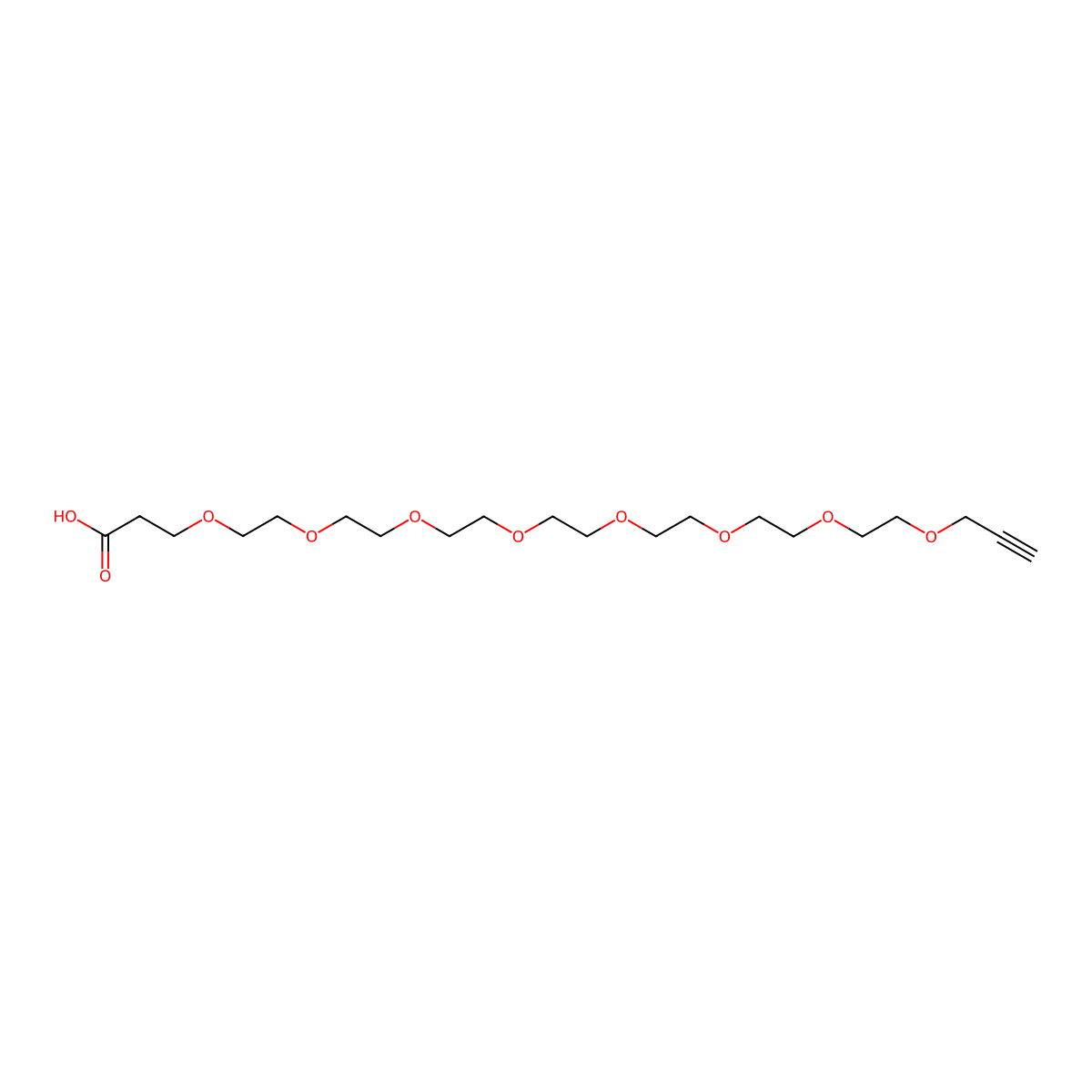 Propargyl-PEG8-acid molecular structure, CAS 2055014-94-1