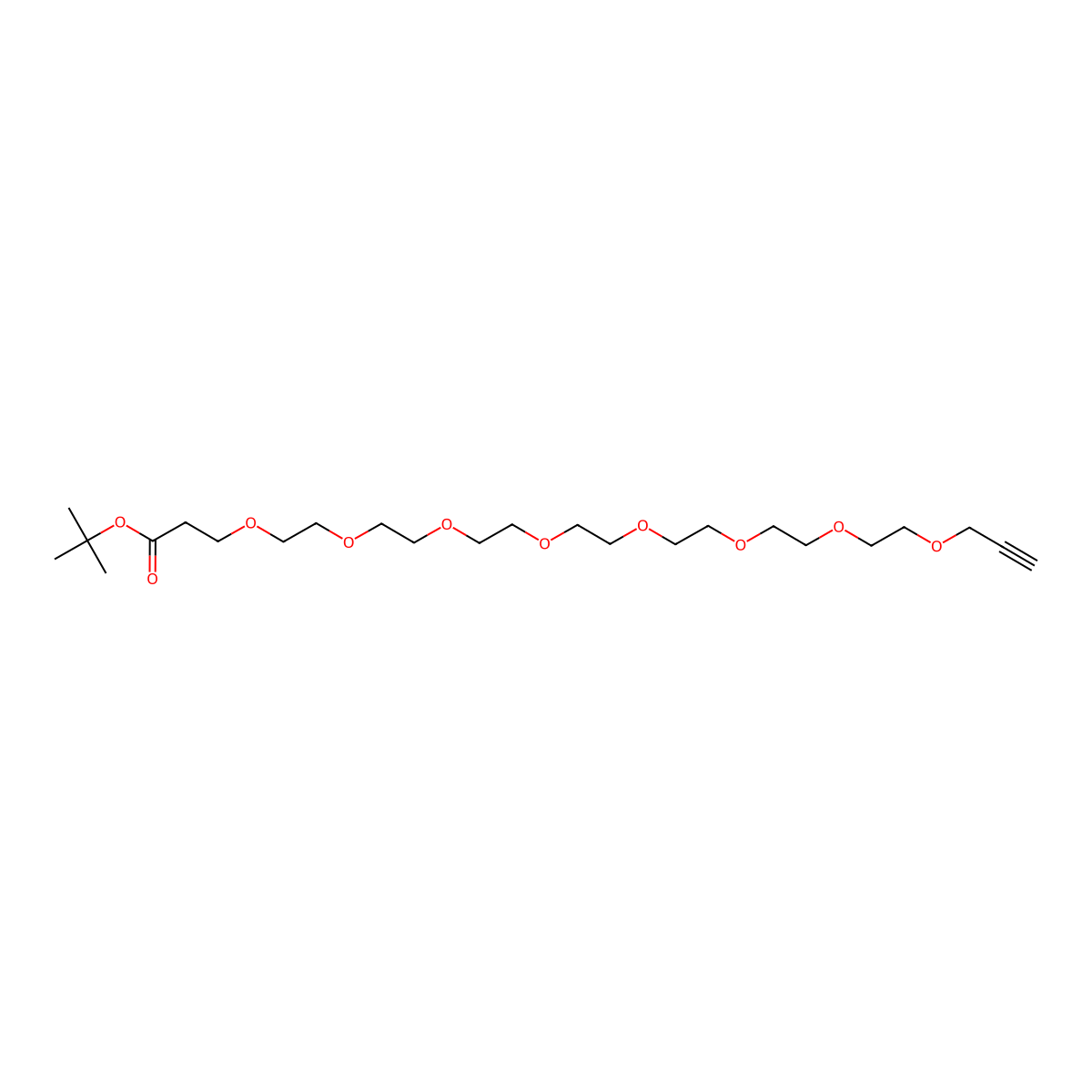 Propargyl-PEG8-t-butyl ester molecular structure, CAS 2055014-96-3