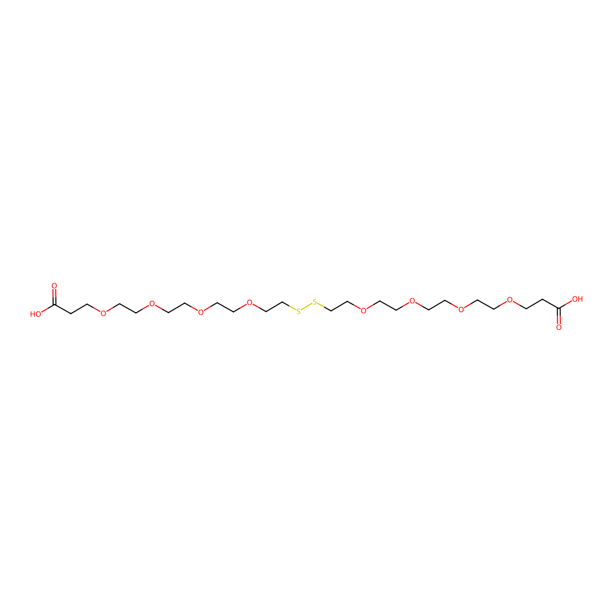 Acid-PEG4-S-S-PEG4-Acid molecular structure, CAS 2055015-40-0