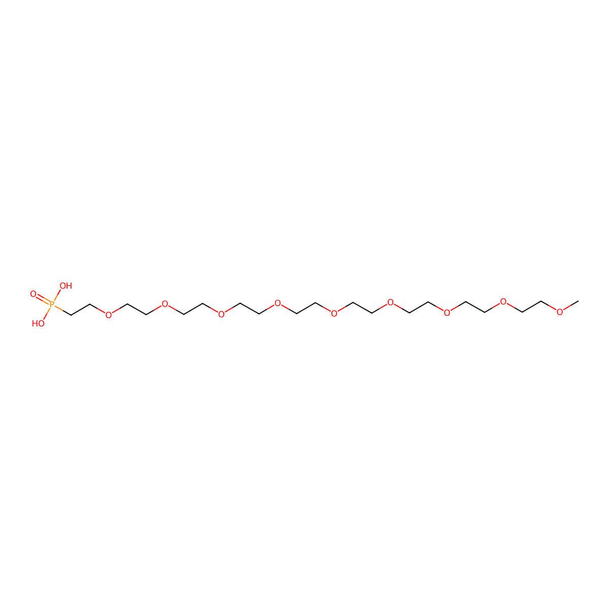 m-PEG9-phosphonic acid molecular structure, CAS 2055016-25-4