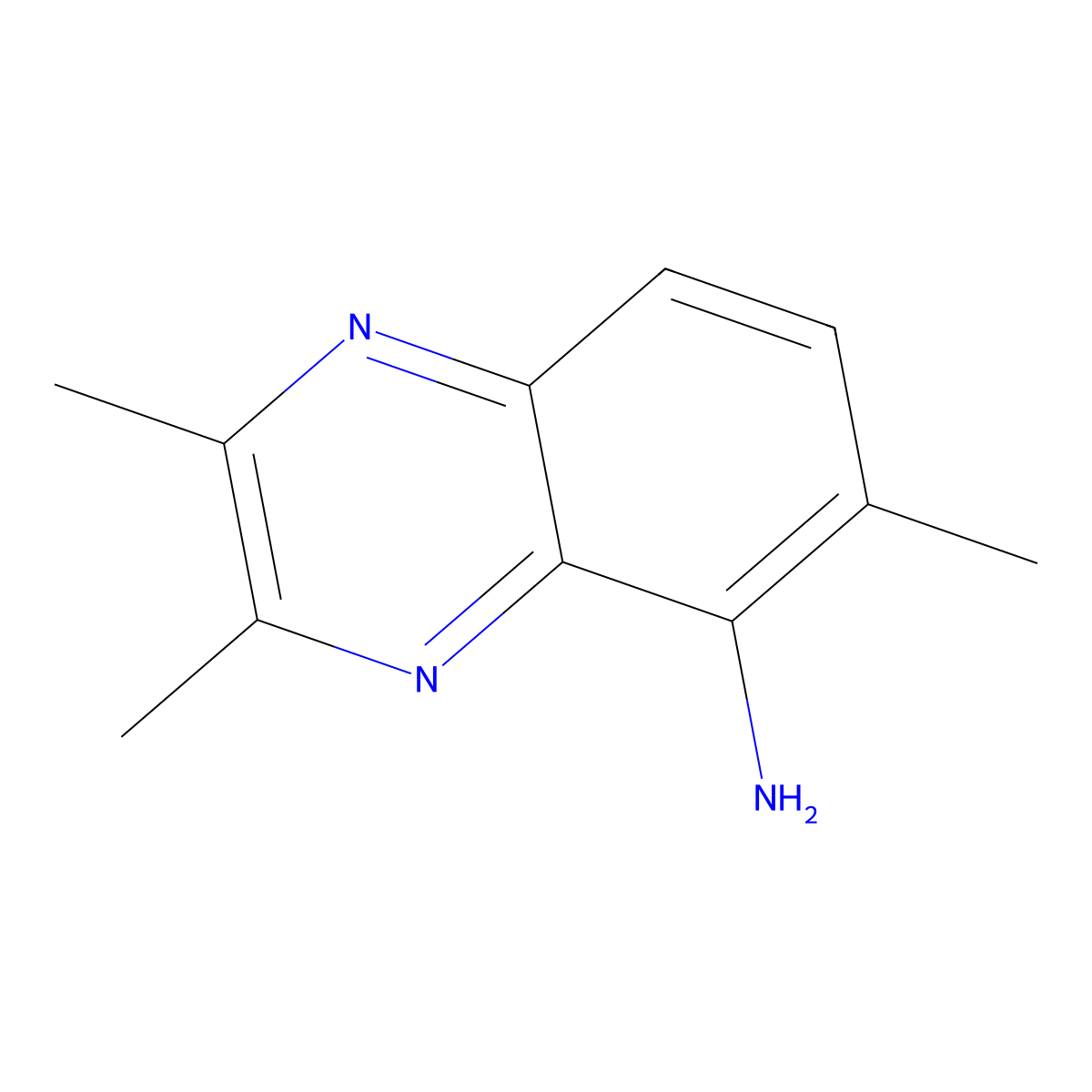 2,3,6-Trimethylquinoxalin-5-amine molecular structure, CAS 205502-10-9