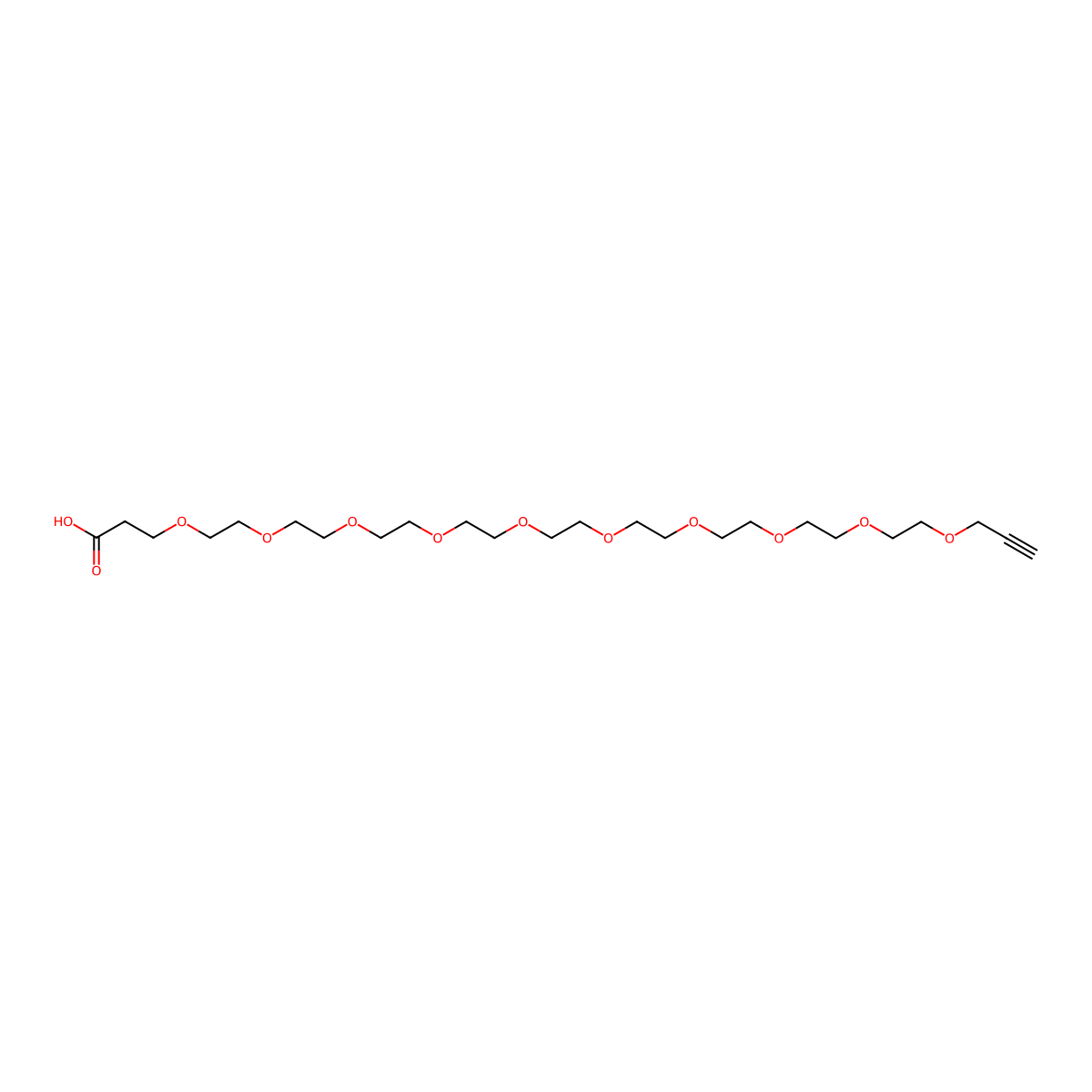 Propargyl-PEG10-acid molecular structure, CAS 2055022-18-7