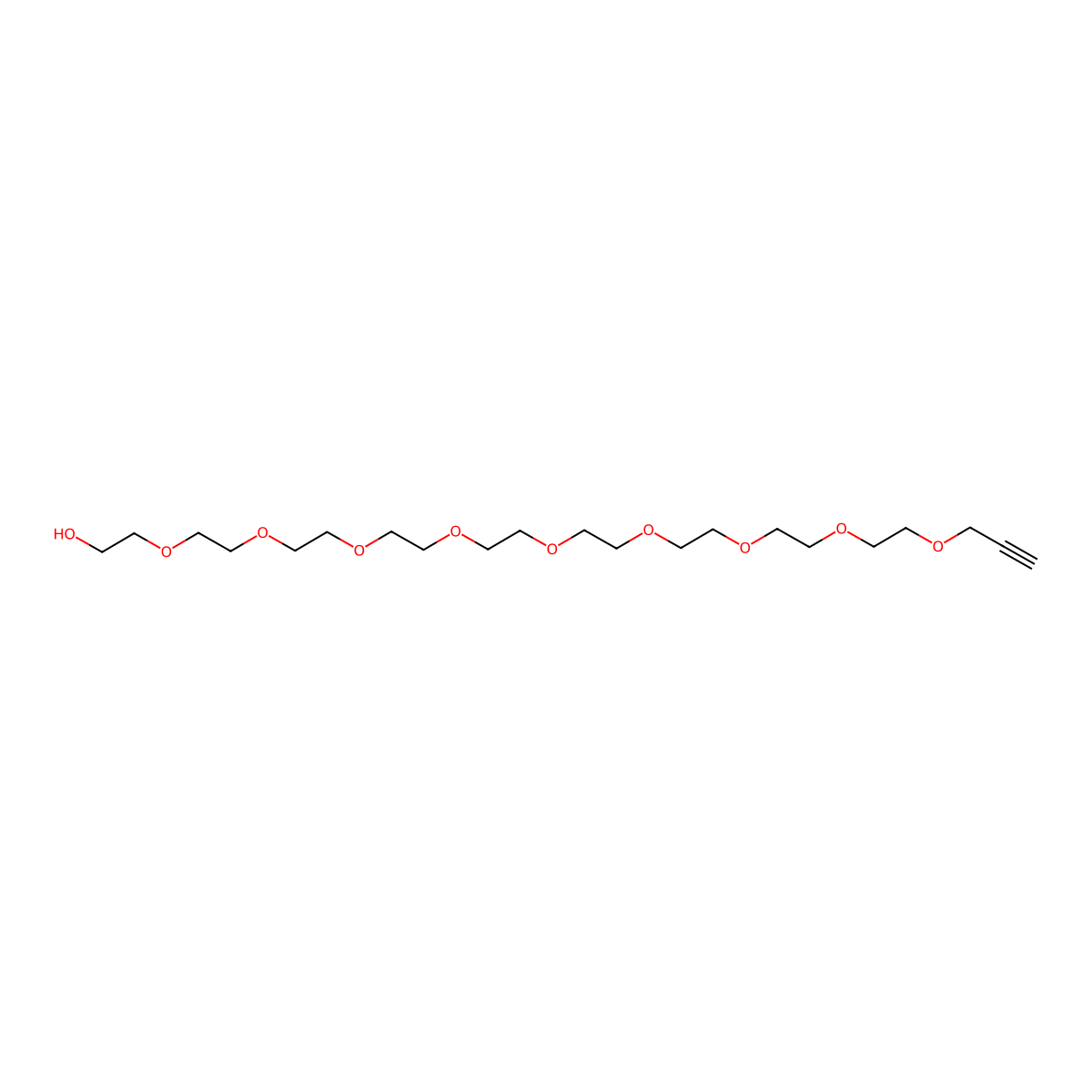 Propargyl-PEG10-alcohol molecular structure, CAS 2055022-35-8
