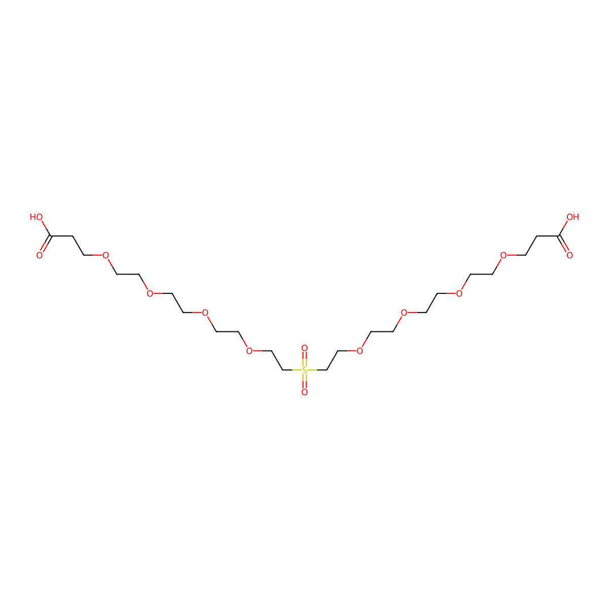 Acid-PEG4-Sulfone-PEG4-Acid molecular structure, CAS 2055024-37-6
