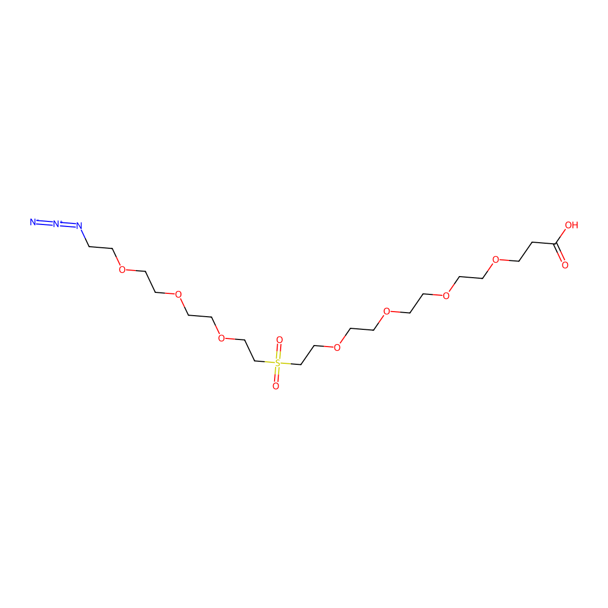 Azido-PEG3-Sulfone-PEG4-acid molecular structure, CAS 2055024-42-3