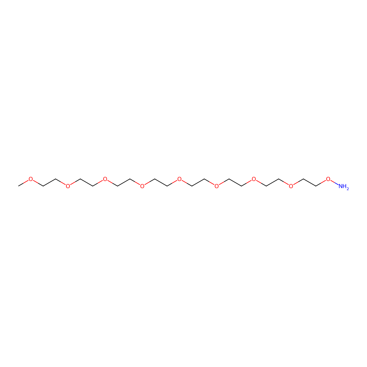 Aminooxy-PEG8-methane HCl salt molecular structure, CAS 2055024-52-5