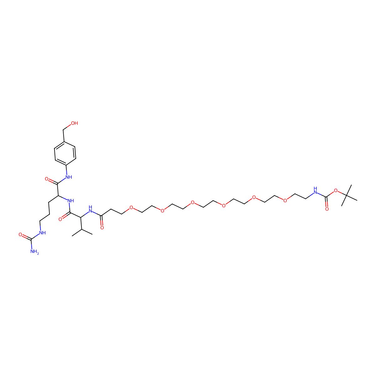 Boc-PEG6-Val-Cit-PAB-OH molecular structure, CAS 2055024-53-6