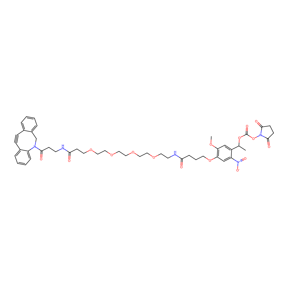PC DBCO-PEG4-NHS Ester molecular structure, CAS 2055025-02-8