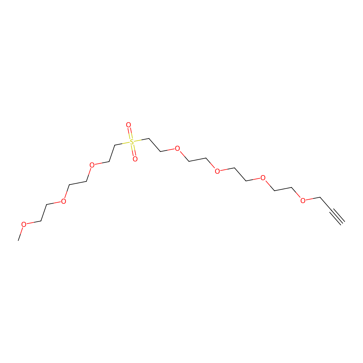 m-PEG3-Sulfone-PEG4-propargyl molecular structure, CAS 2055041-02-4