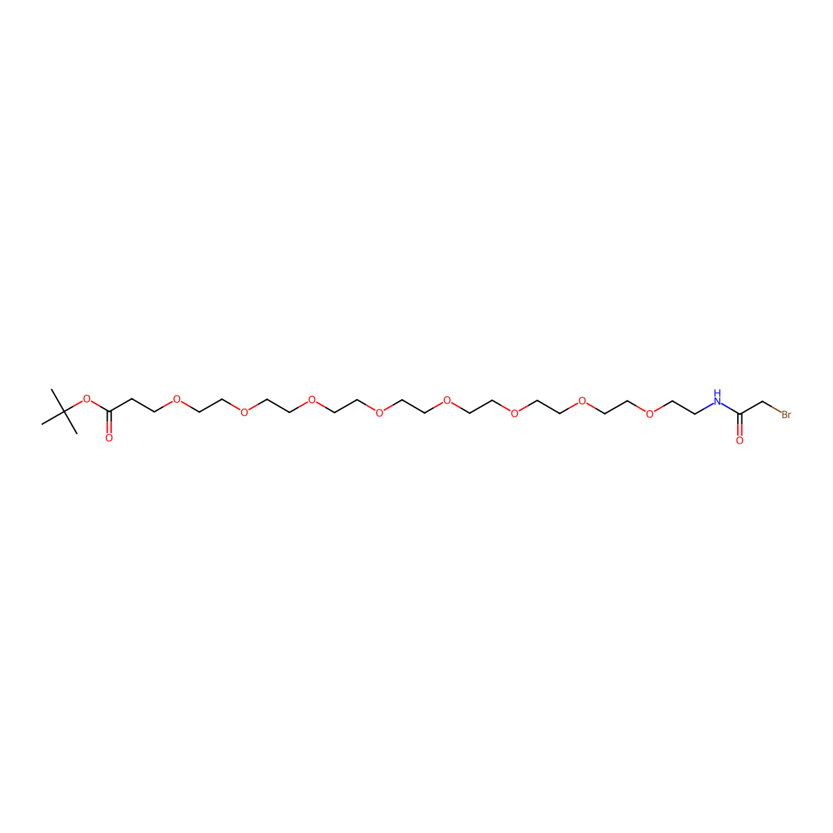 Bromoacetamido-PEG8-t-butyl ester molecular structure, CAS 2055041-16-0