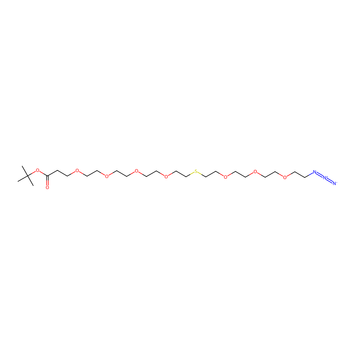 Azido-PEG3-S-PEG4-t-butyl ester molecular structure, CAS 2055041-19-3
