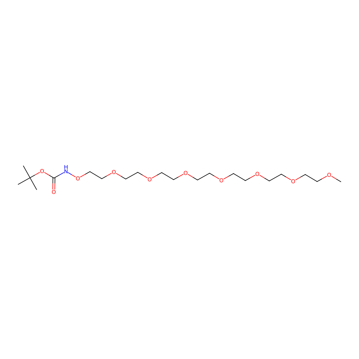 t-Boc-Aminooxy-PEG7-methane molecular structure, CAS 2055041-27-3