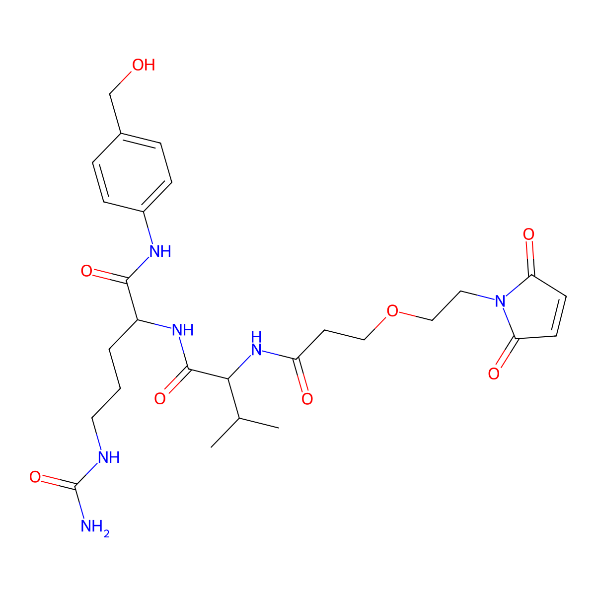 Mal-PEG1-Val-Cit-PAB-OH molecular structure, CAS 2055041-37-5