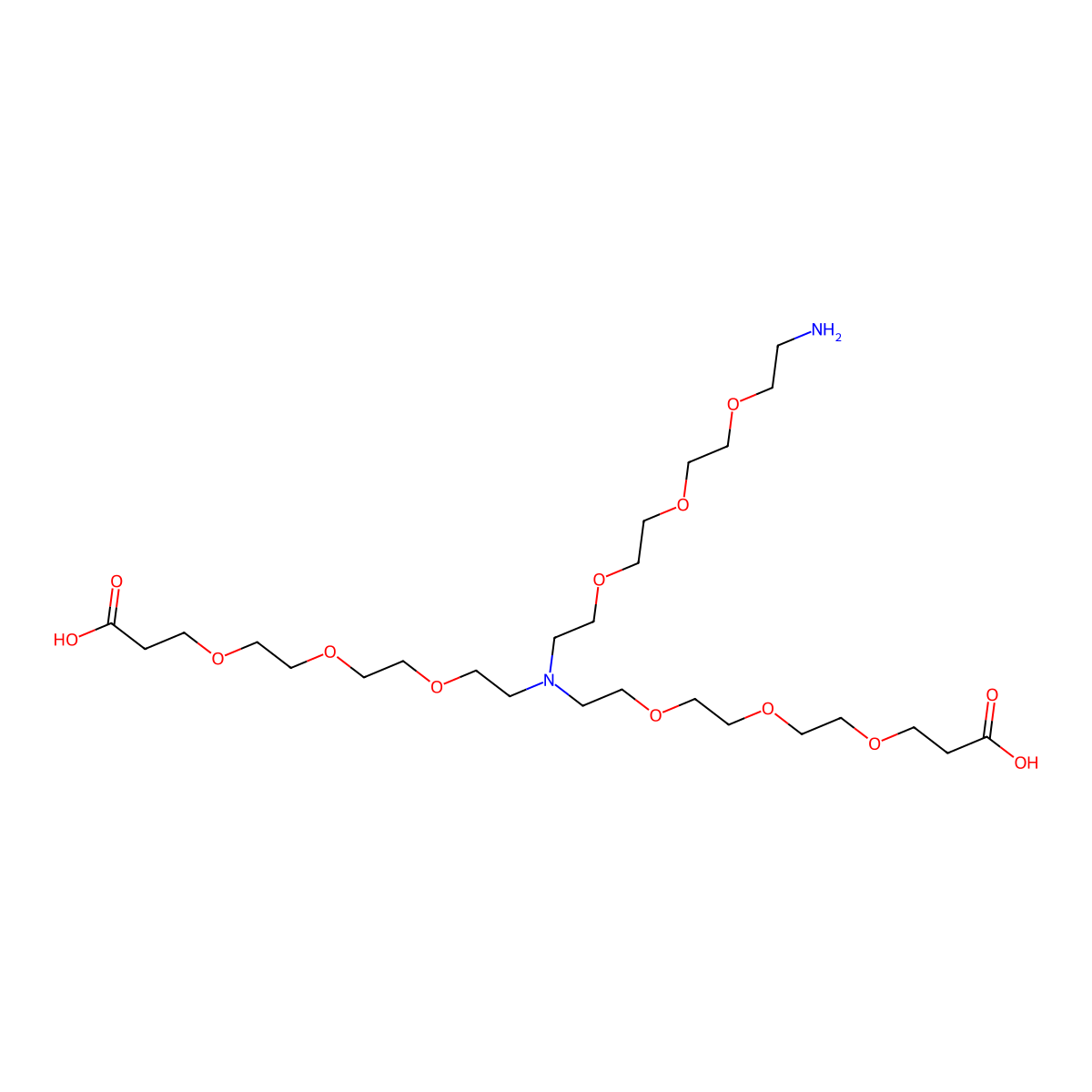 N-(Amino-peg3)-n-bis(peg3-acid) molecular structure, CAS 2055042-59-4
