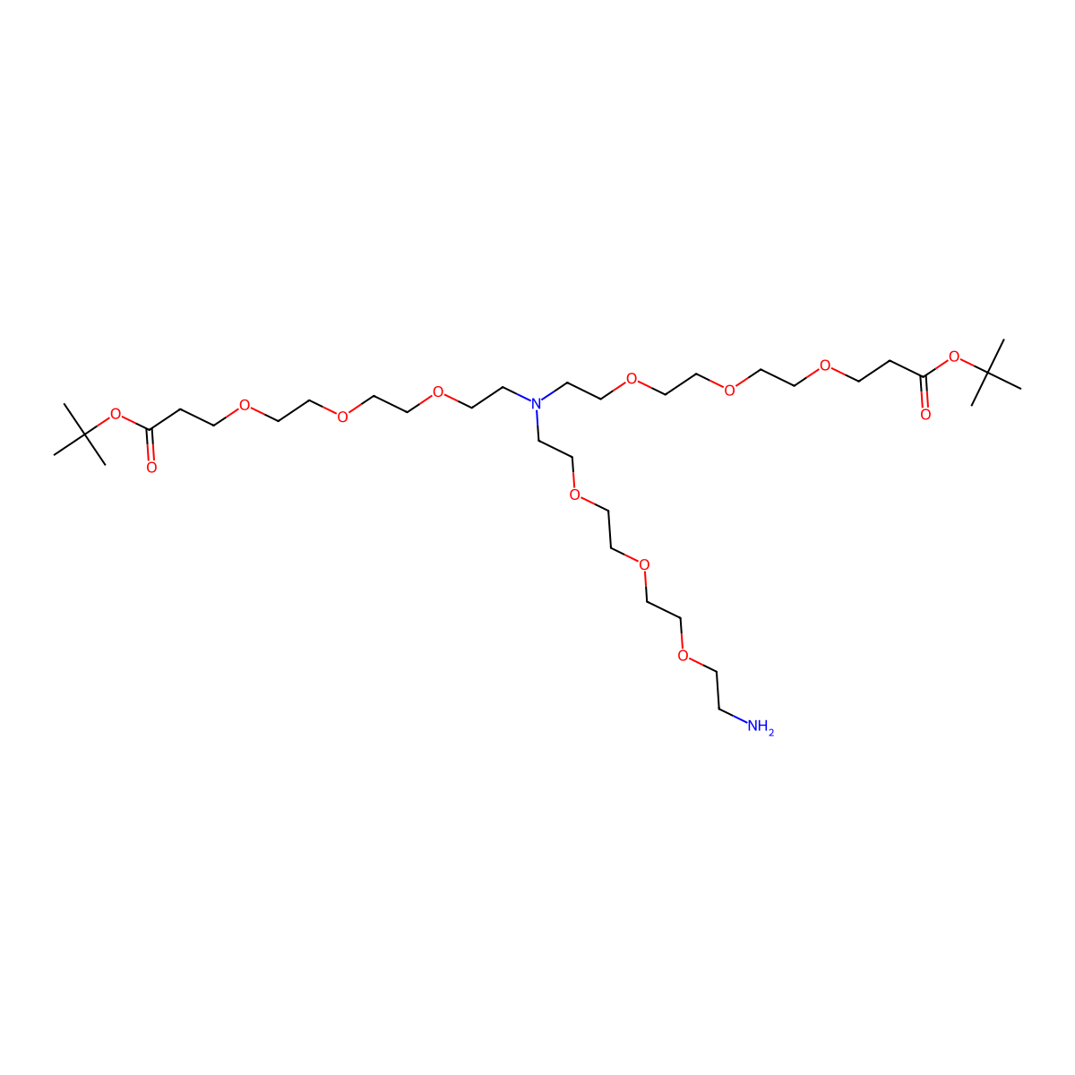N-(Amino-PEG3)-N-bis(PEG3-Boc) molecular structure, CAS 2055042-62-9