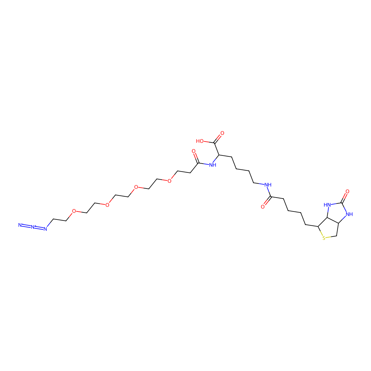 N-(Azido-PEG4)-Biocytin molecular structure, CAS 2055042-70-9