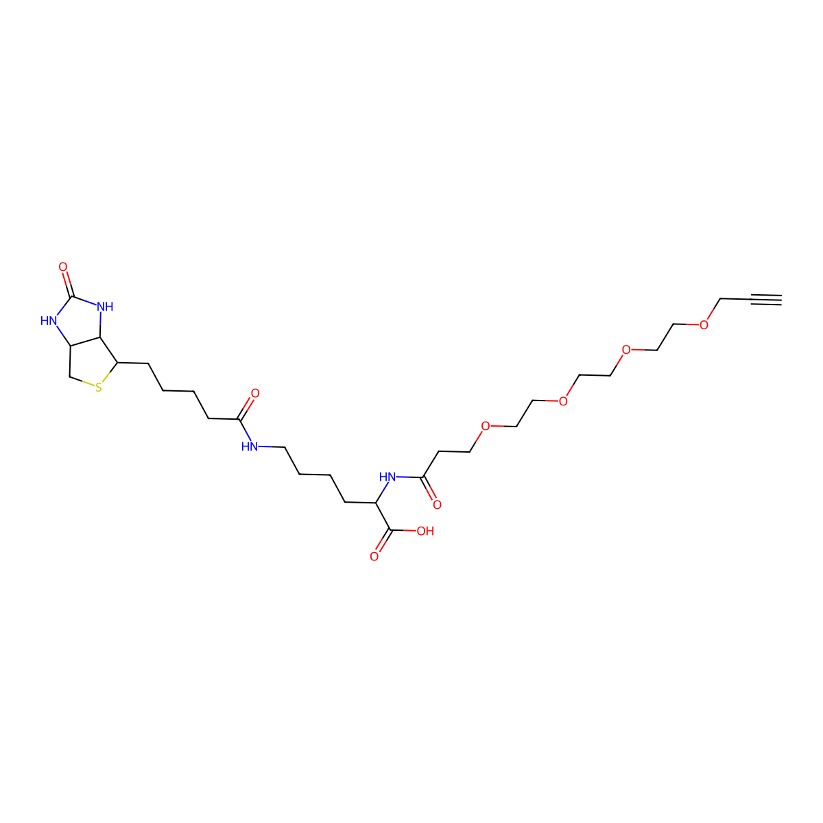 N-(Propargyl-PEG4)-Biocytin molecular structure, CAS 2055042-71-0