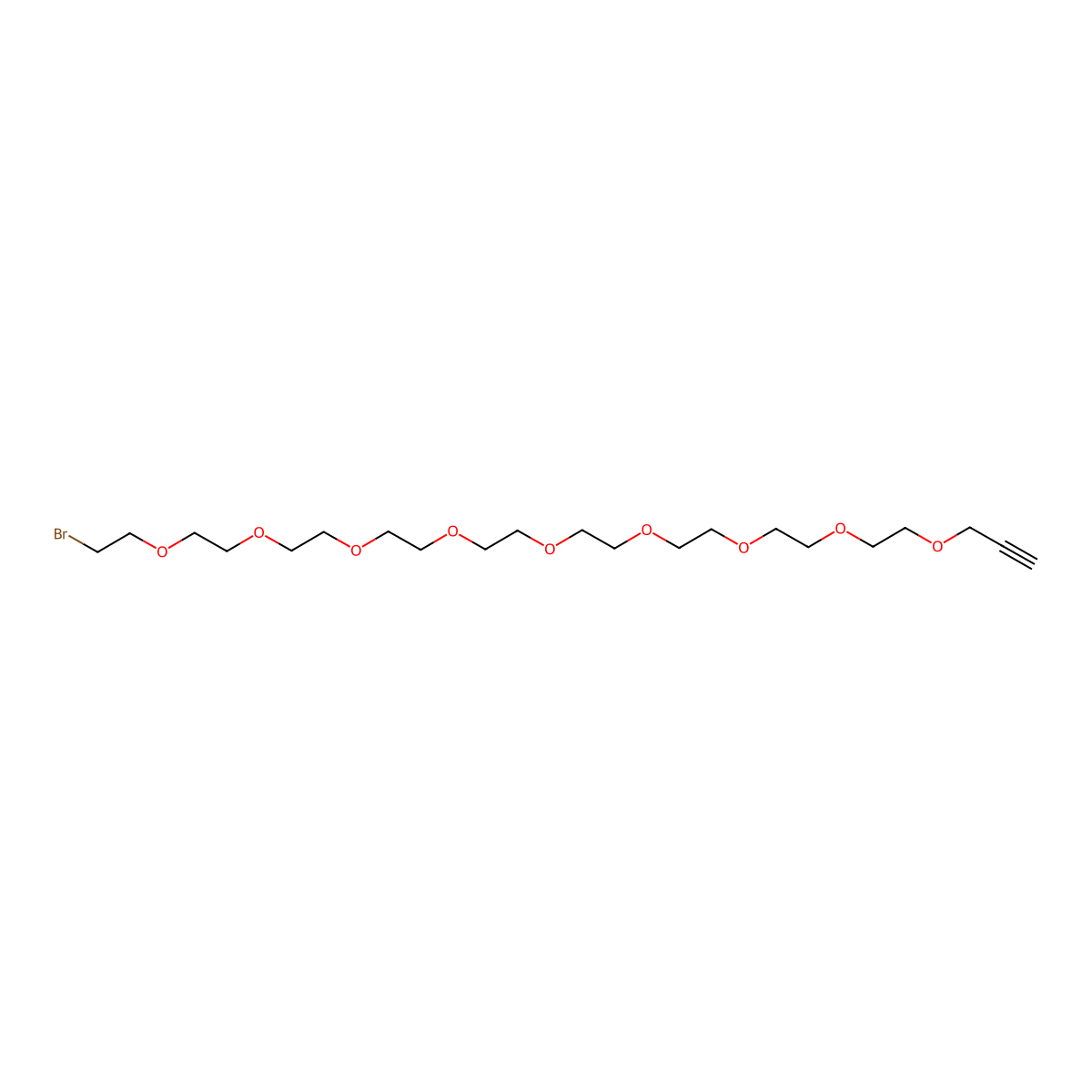 Propargyl-PEG9-bromide molecular structure, CAS 2055042-83-4