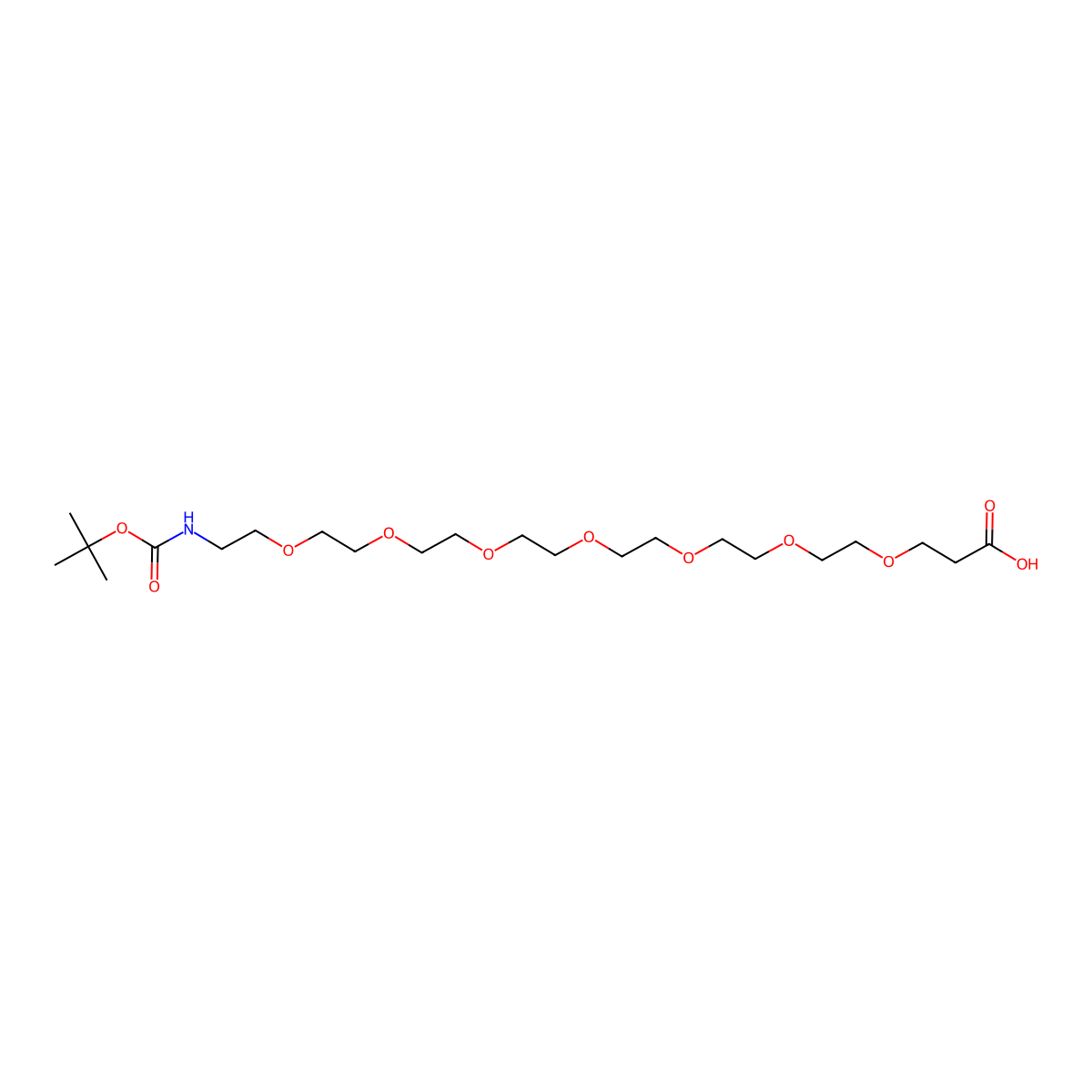 t-Boc-N-amido-PEG7-acid molecular structure, CAS 2055044-68-1