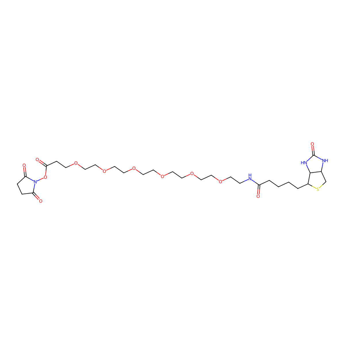 Biotin-PEG6-NHS ester molecular structure, CAS 2055045-04-8