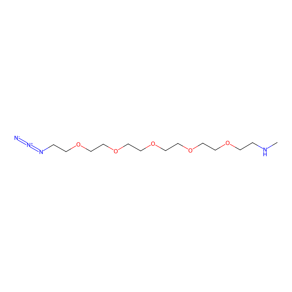 Methylamino-PEG5-azide molecular structure, CAS 2055046-24-5