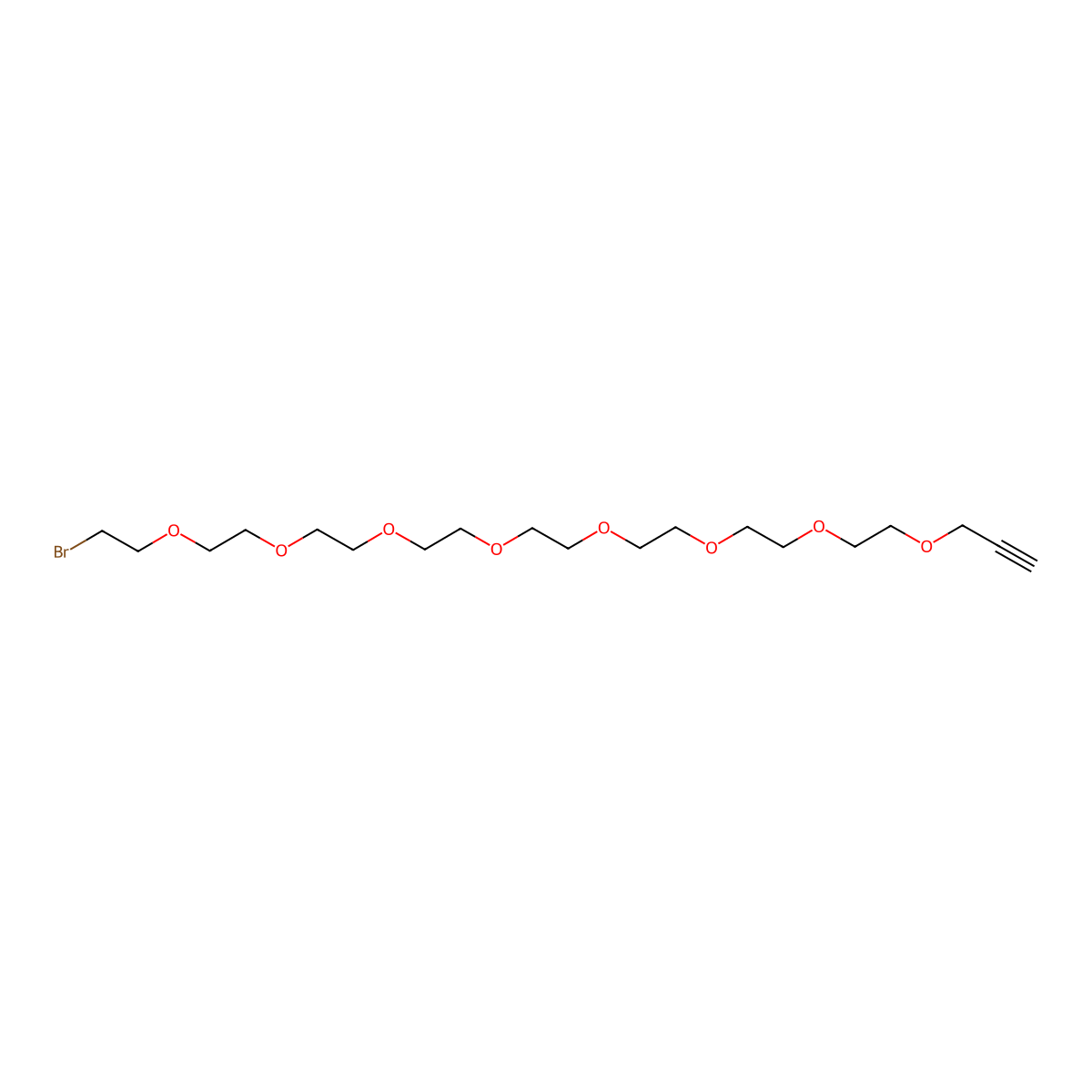 Propargyl-PEG8-bromide molecular structure, CAS 2055046-25-6