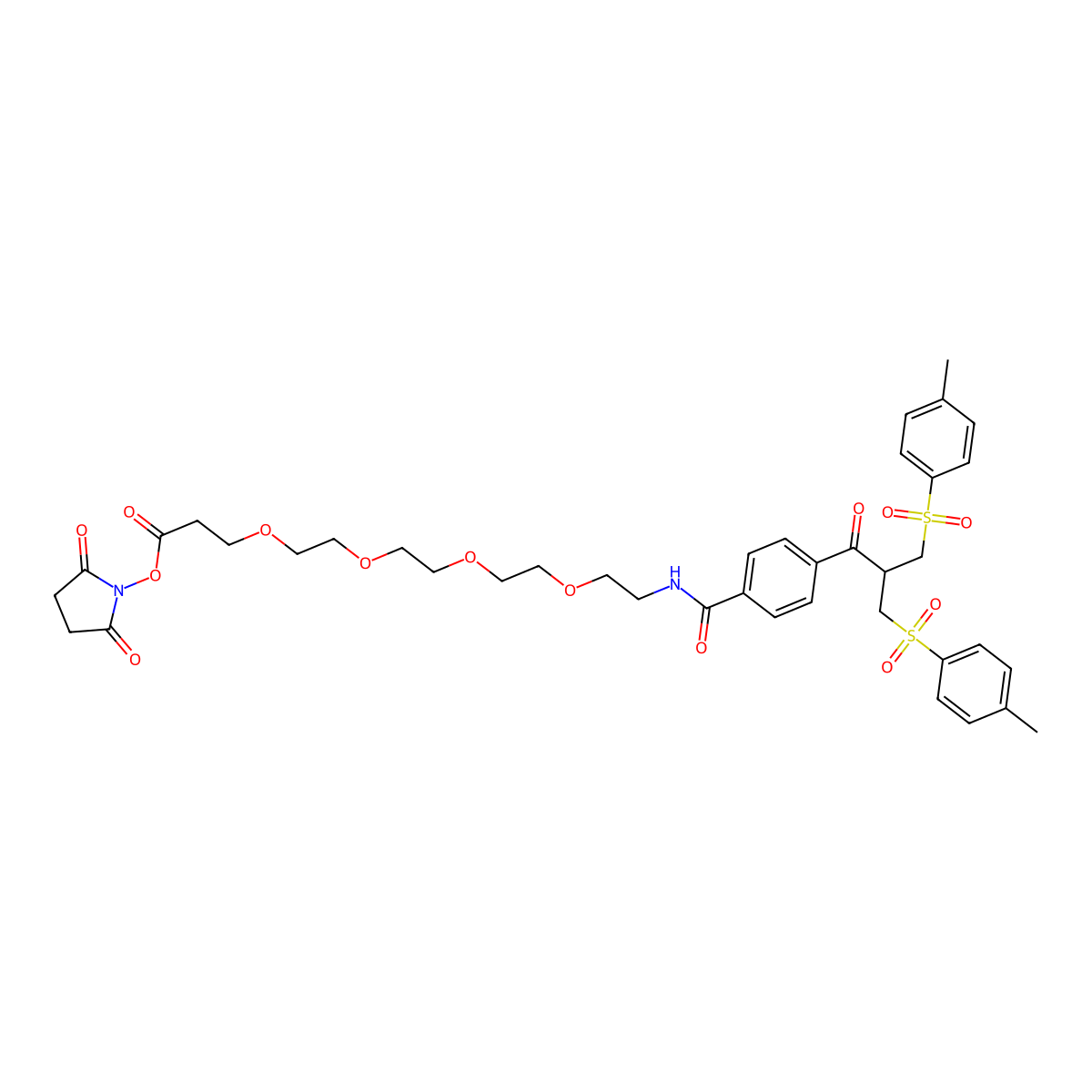 Bis-sulfone-PEG4-NHS Ester molecular structure, CAS 2055047-19-1