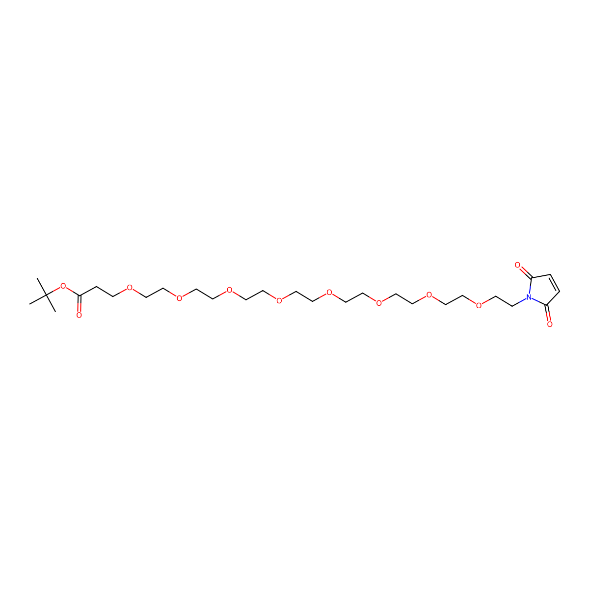 Mal-PEG8-t-butyl ester molecular structure, CAS 2055048-43-4