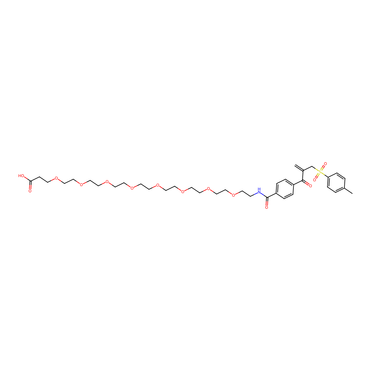 Active-Mono-Sulfone-PEG8-acid molecular structure, CAS 2055048-45-6