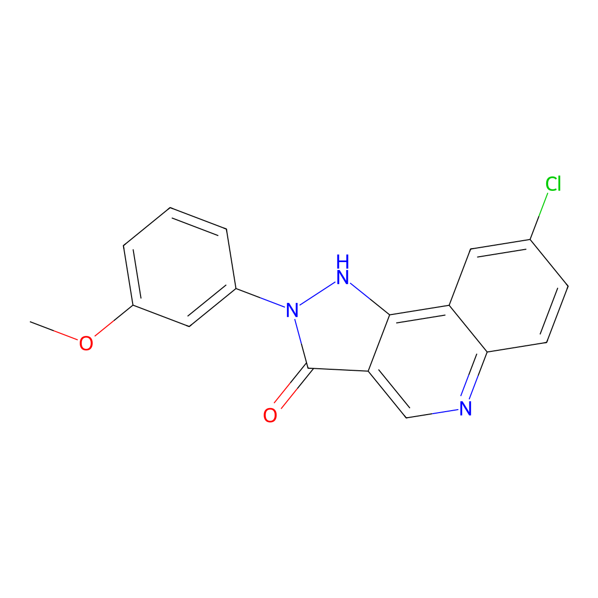 8-chloro-2-(3-methoxyphenyl)-1H-pyrazolo[4,3-c]quinolin-3-one molecular structure, CAS 2055050-87-6