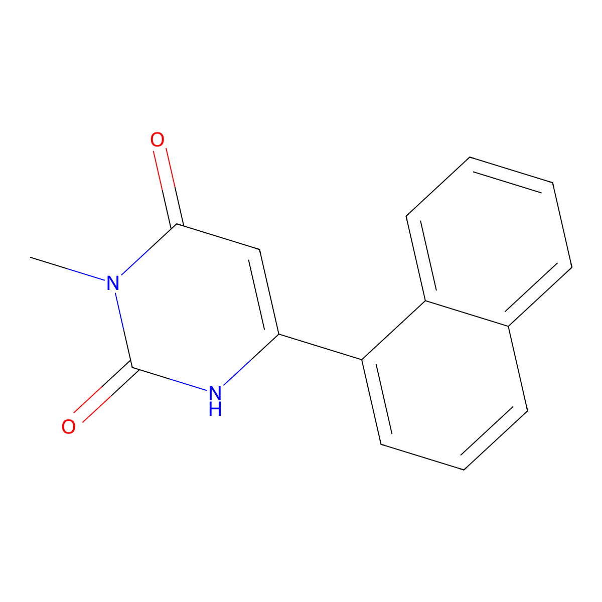 3-Methyl-6-(1-naphthalenyl)-2,4(1H,3H)-pyrimidinedione molecular structure, CAS 2055078-49-2