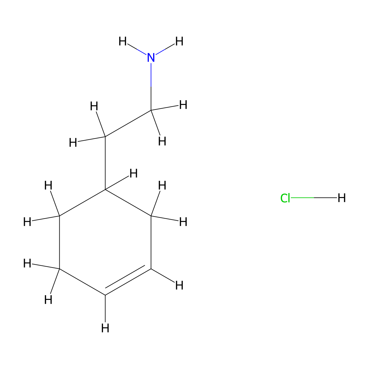 [2-(3-Cyclohexen-1-yl)ethyl]amine hydrochloride molecular structure, CAS 2055089-71-7