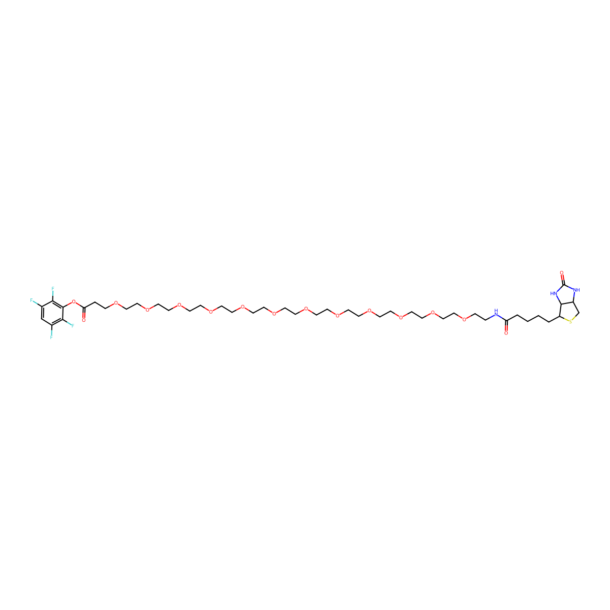 Biotin-PEG12-TFP ester molecular structure, CAS 2055105-33-2
