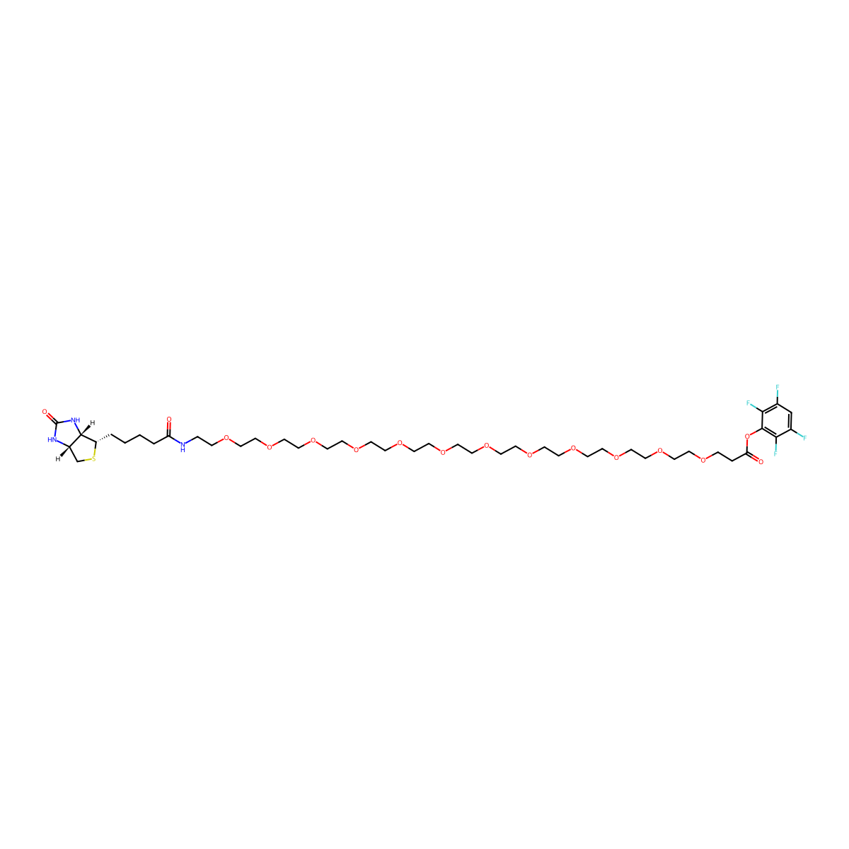 Biotin-PEG12-TFP ester molecular structure, CAS 2055105-33-2