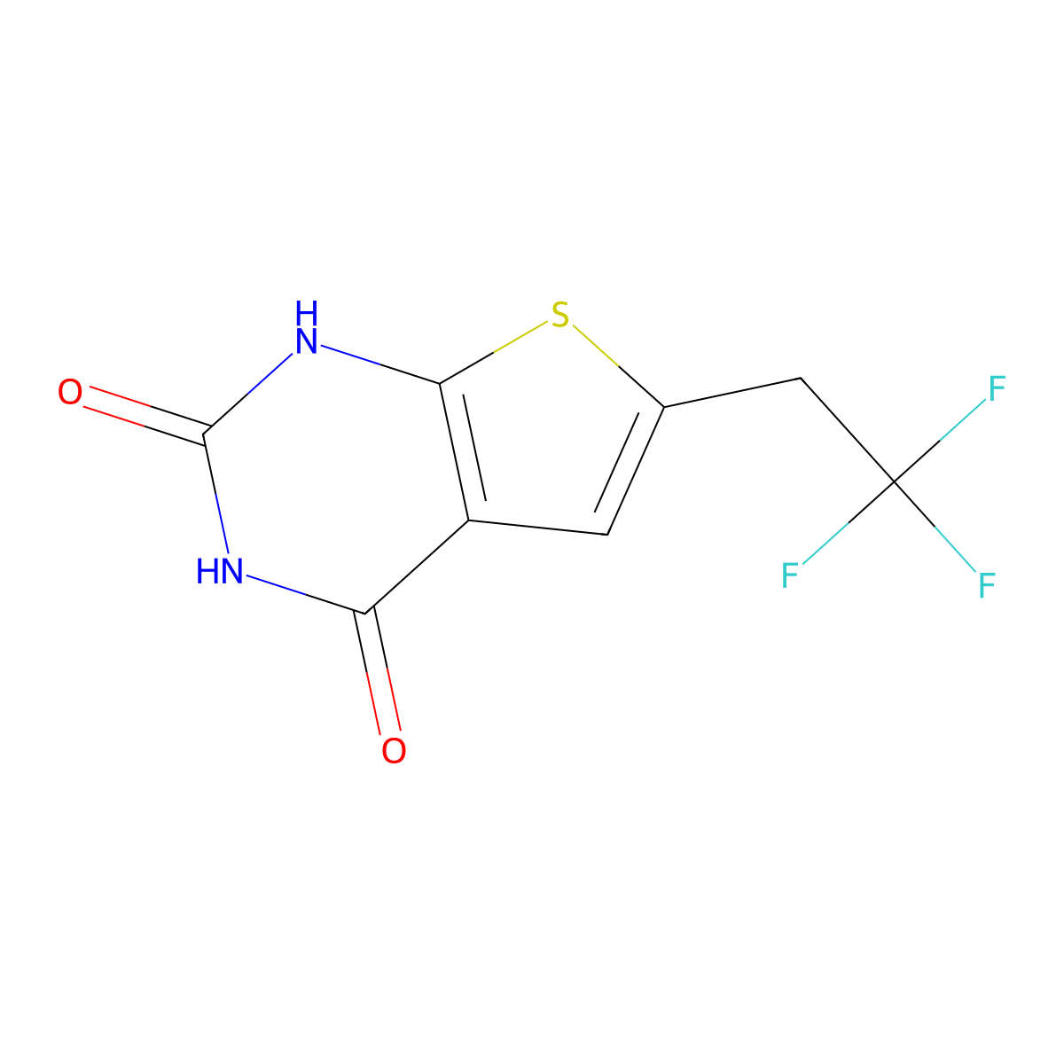 6-(2,2,2-Trifluoroethyl)thieno[2,3-d]pyrimidine-2,4-diol molecular structure, CAS 2055107-42-9