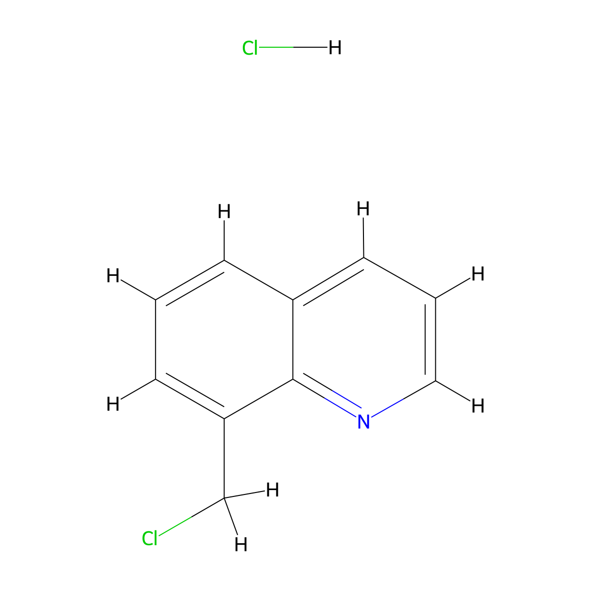 8-(Chloromethyl)quinoline hydrochloride molecular structure, CAS 2055119-01-0