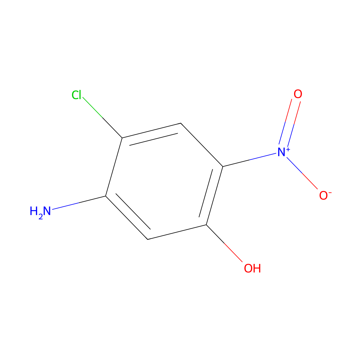 5-Amino-4-chloro-2-nitrophenol molecular structure, CAS 2055119-04-3