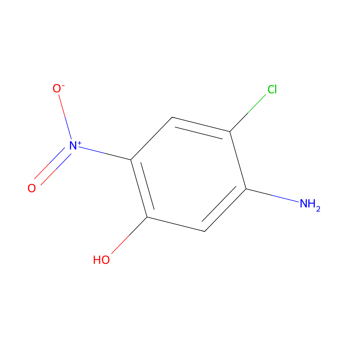 5-Amino-4-chloro-2-nitrophenol molecular structure, CAS 2055119-04-3