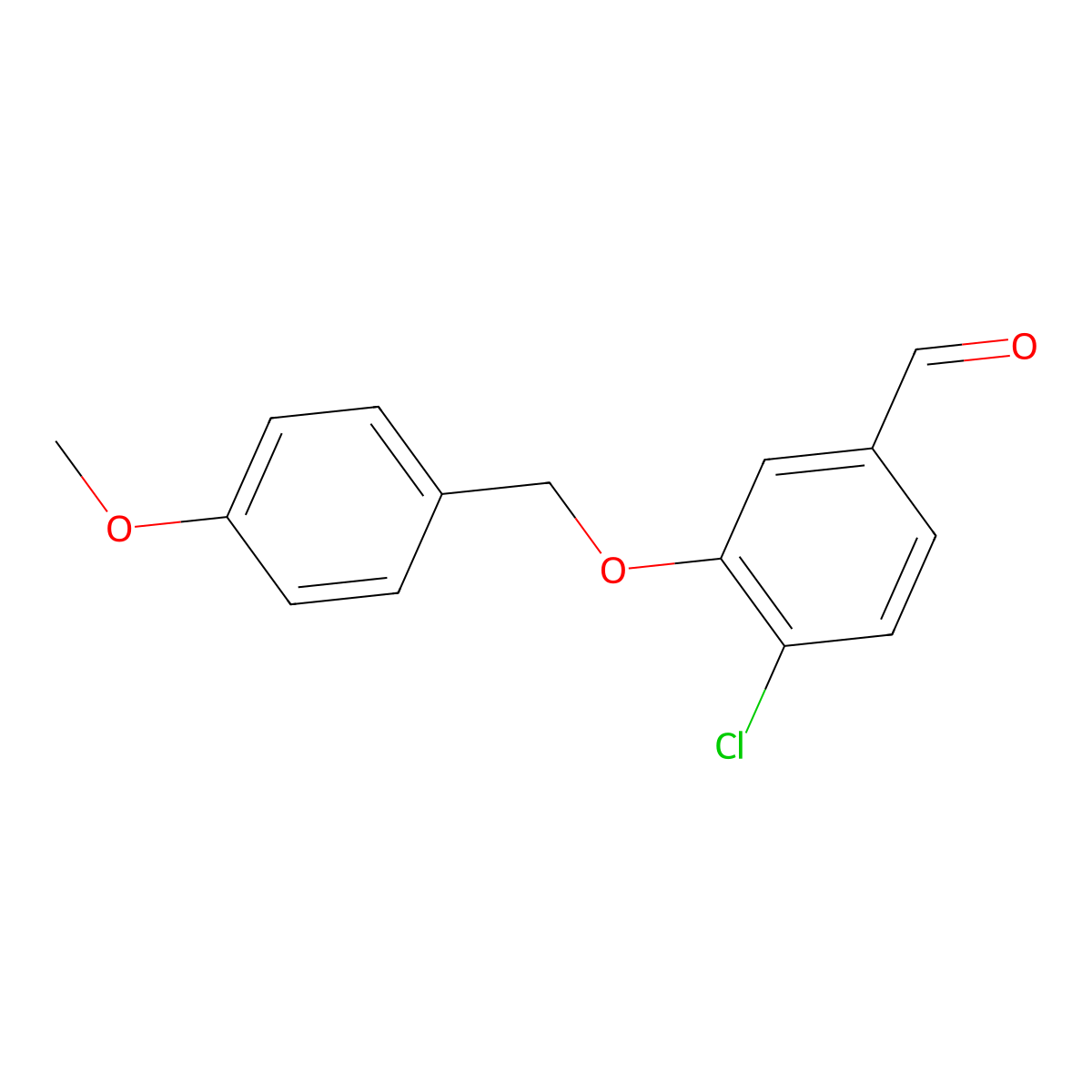 4-Chloro-3-[(4-methoxyphenyl)methoxy]benzaldehyde molecular structure, CAS 2055119-05-4