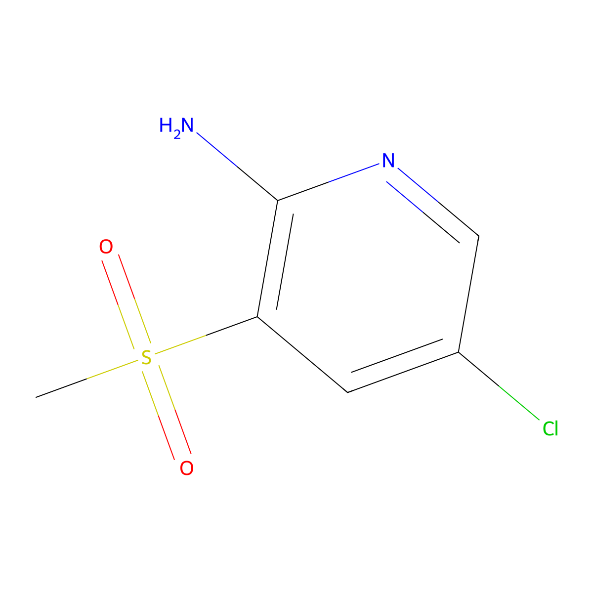 5-Chloro-3-methanesulfonylpyridin-2-amine molecular structure, CAS 2055119-06-5