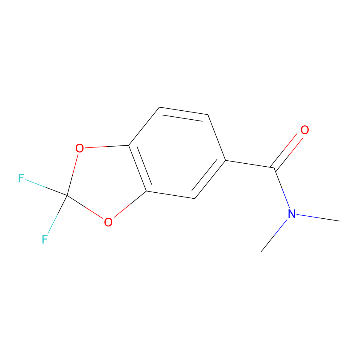 2,2-Difluoro-N,N-dimethyl-1,3-benzodioxole-5-carboxamide molecular structure, CAS 2055119-09-8