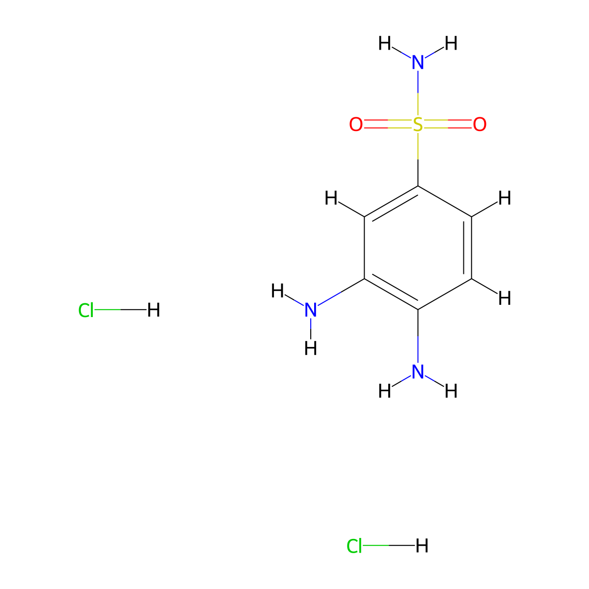 3,4-Diaminobenzenesulfonamide, diHCl molecular structure, CAS 2055119-18-9