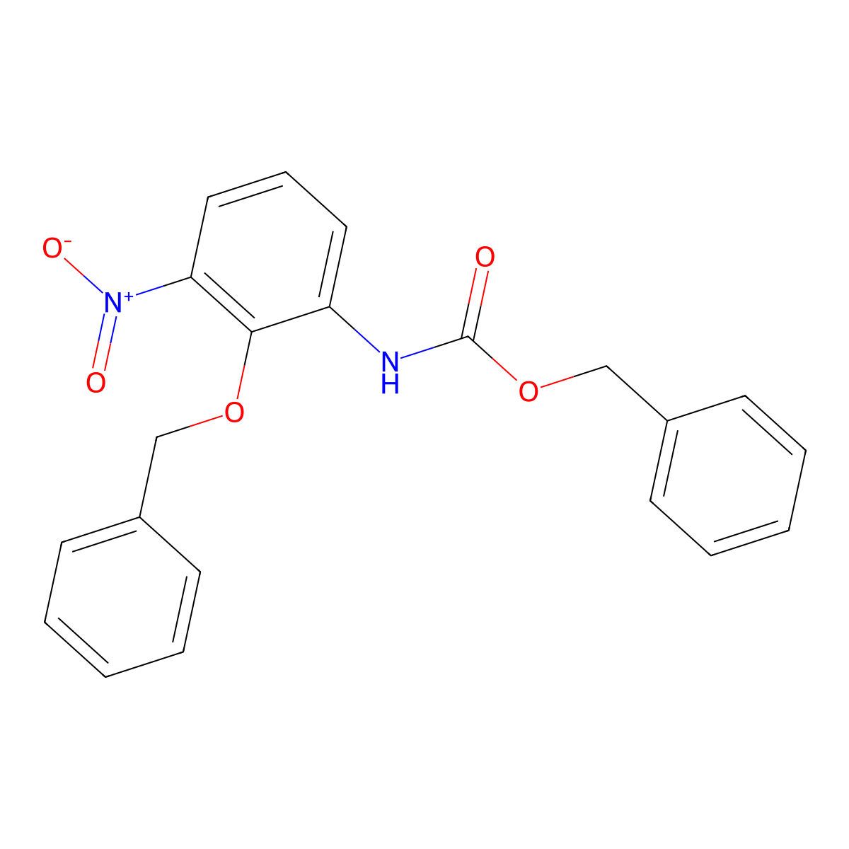 Benzyl N-[2-(benzyloxy)-3-nitrophenyl]carbamate molecular structure, CAS 2055119-21-4