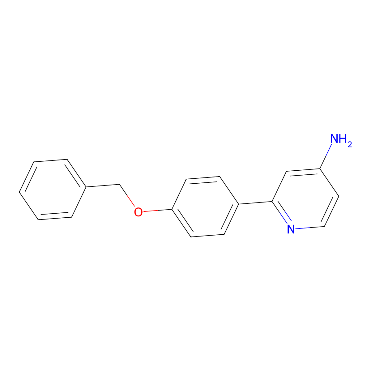 2-[4-(Benzyloxy)phenyl]pyridin-4-amine molecular structure, CAS 2055119-22-5