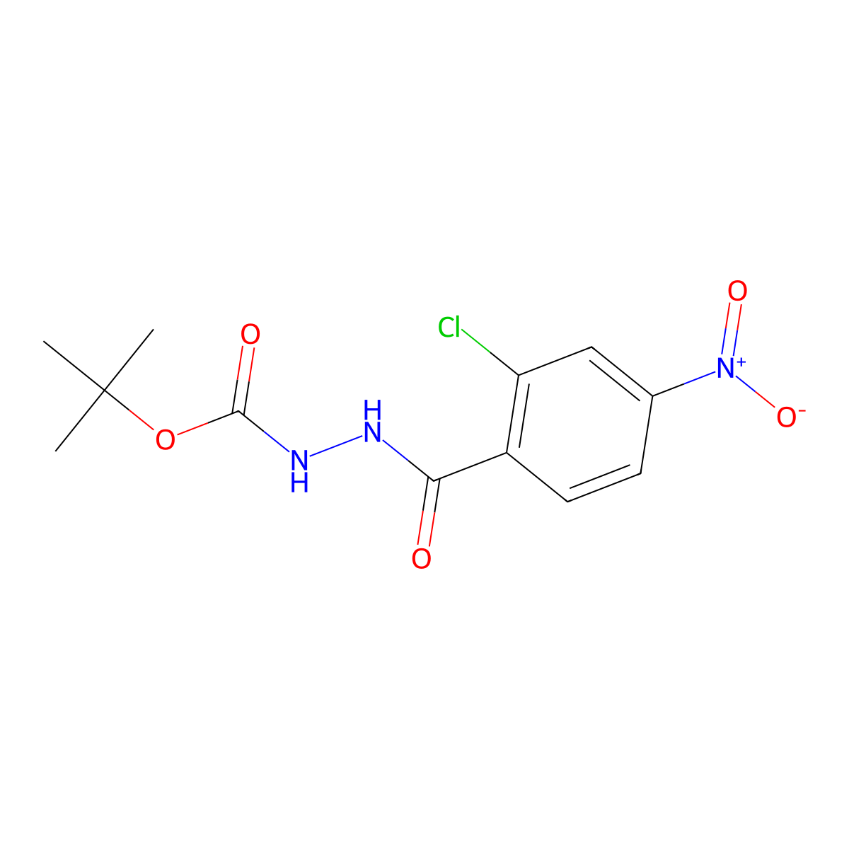 N'-[(tert-Butoxy)carbonyl]-2-chloro-4-nitrobenzohydrazide molecular structure, CAS 2055119-26-9