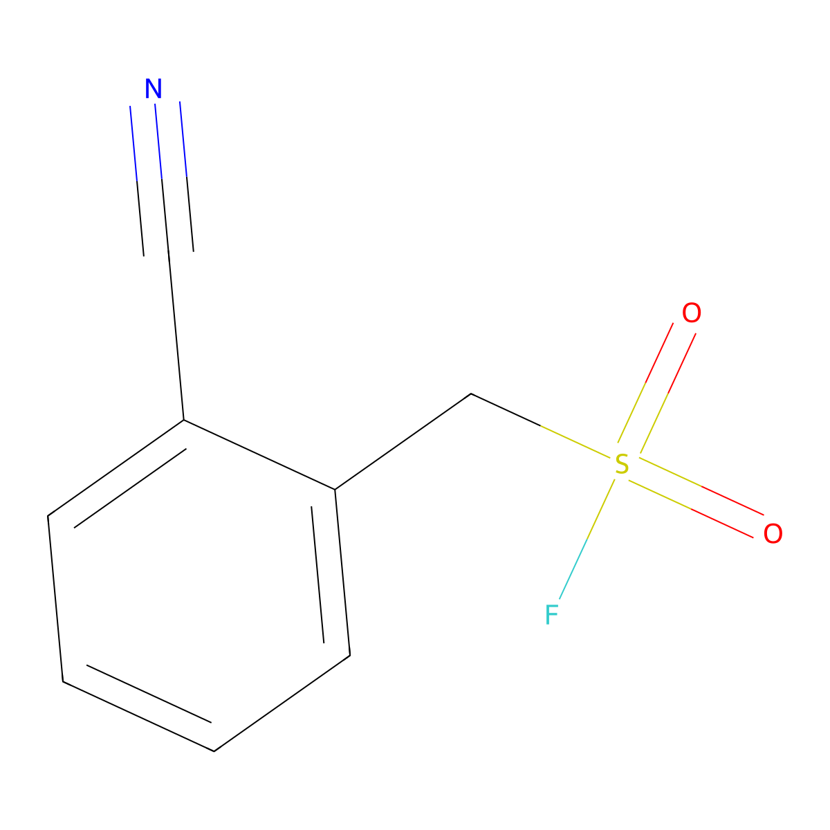 (2-Cyanophenyl)methanesulfonyl fluoride molecular structure, CAS 2055119-30-5